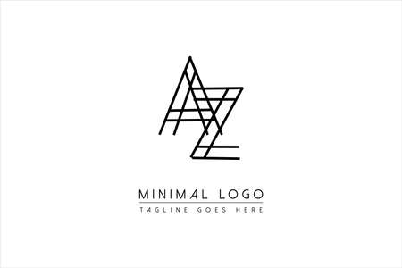 AZ OR ZA Letter Logo Design. Creative Modern A L Letters icon vector Illustrationのイラスト素材