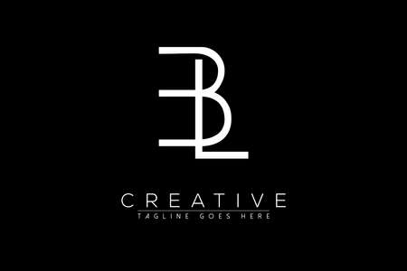 Letter bl, lb, l, b, Abstract initial monogram letter alphabet logo designのイラスト素材