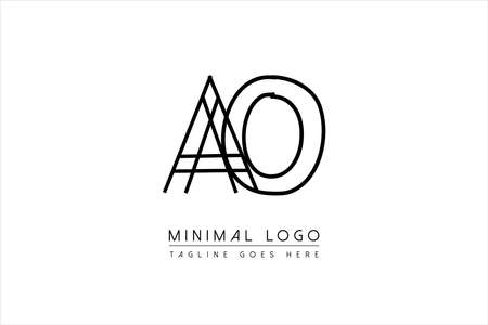 AO OR OA Letter Logo Design. Creative Modern A L Letters icon vector Illustrationのイラスト素材