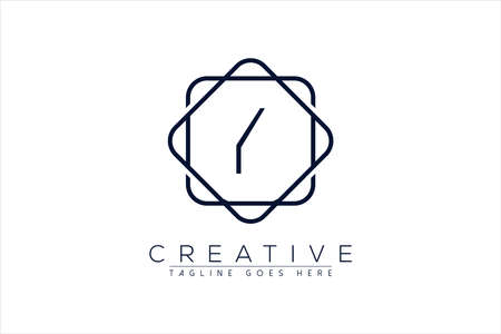 Luxury Y Initial Logo frame symbol icon, Luxury and graceful floral monogram designのイラスト素材
