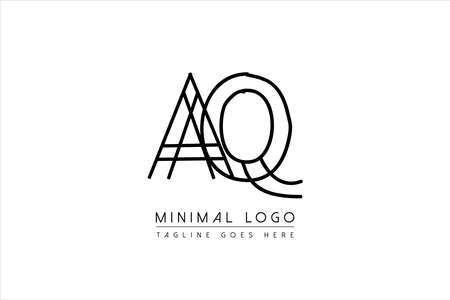 AQ OR QA Letter Logo Design. Creative Modern A L Letters icon vector Illustrationのイラスト素材