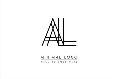 AL OR LA Letter Logo Design. Creative Modern A L Letters icon vector Illustrationのイラスト素材