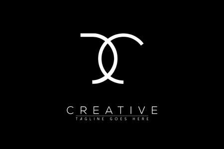 Letter dc, cd, c, d, Abstract initial monogram letter alphabet logo designのイラスト素材