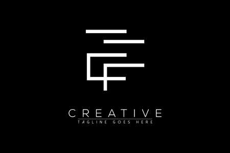 letter EF, FE, F, E, Abstract initial monogram letter alphabet logo designのイラスト素材