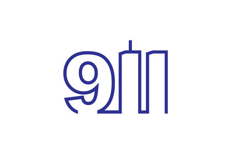 Vector illustration of Patriot Day 911 logo design illustrationのイラスト素材