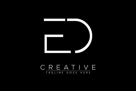 Letter ED, DE, D, E, Abstract initial monogram letter alphabet logo designのイラスト素材