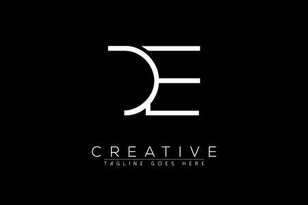 Letter de, ed, e, d, Abstract initial monogram letter alphabet logo designのイラスト素材