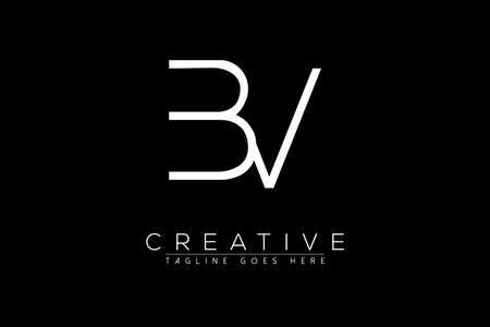 Letter bv, vb, v, b, Abstract initial monogram letter alphabet logo designのイラスト素材