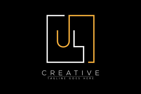 Letter UL Design with Creative Modern Business Typography Vector Template. Creative Letter UL Designのイラスト素材