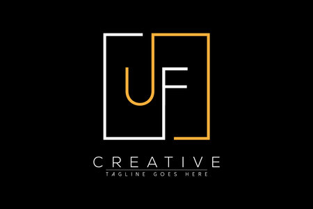 UF Letter Loo Design with Creative Modern Business Typography Vector Template. Creative Letter UF  Designのイラスト素材