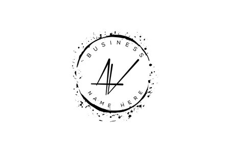 Initial Letter AV Design Vector Template. AV Letter  Designのイラスト素材