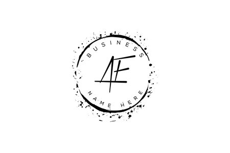 Initial Letter AF Design Vector Template. AF Letter Designのイラスト素材