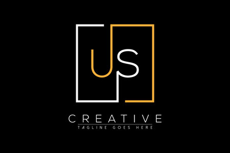 Letter US Initial Design, Graphic Alphabet Symbol for Corporate Business Identityのイラスト素材