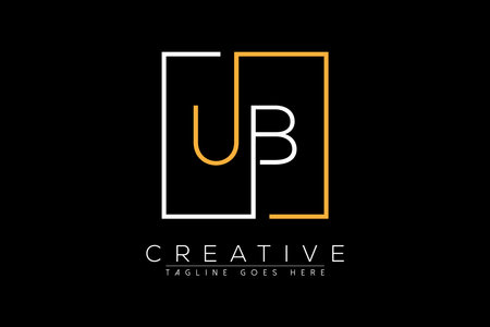 UB Letter  Design with Creative Modern Business Typography Vector Template. Creative Letter UB Designのイラスト素材