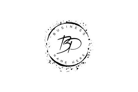 Initial Letter BP  Design Vector Template. BP Letter  Designのイラスト素材