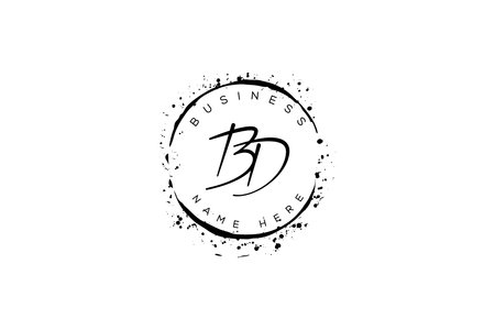 Initial Letter BD  Design Vector Template. Initial Letter BD Designのイラスト素材