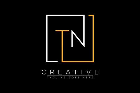 Letter TN Design with Creative Modern Business Typography Vector Template. Creative Letter TN Designのイラスト素材