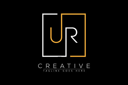 UR Letter Design with Creative Modern Business Typography Vector Template. Creative Abstract Letter UR Designのイラスト素材