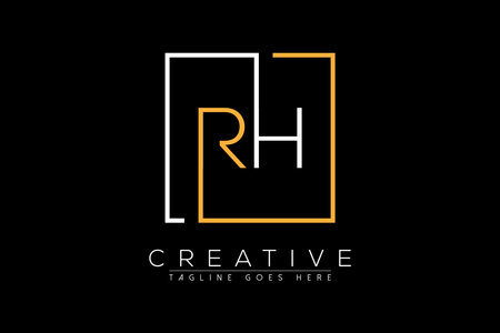 Letter RH Design with Creative Modern Business Typography Vector Template. Creative Letter RH  Designのイラスト素材