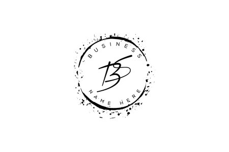 Initial Letter BS Design Vector Template. BS Letter Designのイラスト素材