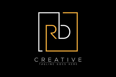 Initial Letter RD Design with Creative Modern Business Typography Vector Template. Creative Abstract Letter RD Designのイラスト素材