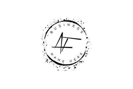 Initial Letter AF Design Vector Template. AF Letter Design in Black and Whiteのイラスト素材