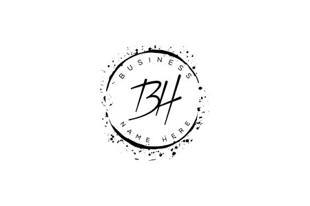 BH Initial Letter design vector template, Graphic Alphabet Symbol for Corporate Business Identityのイラスト素材