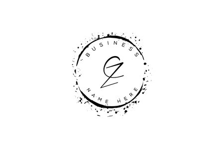 Initial Letter CZ Design Vector Template. Elegant Letter CZ Designのイラスト素材