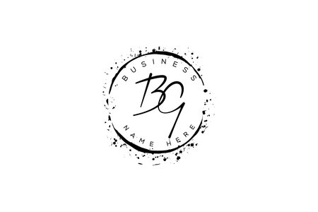 Initial Letter BG Design Vector Template. BG Letter Designのイラスト素材