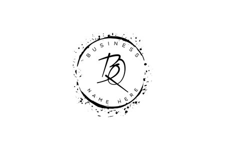 Initial Letter A Design Vector Template. A Letter Design with Circle Splashのイラスト素材