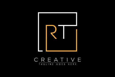 Letter RT Design with Creative Modern Business Typography Vector Template. Creative Letter RT Designのイラスト素材
