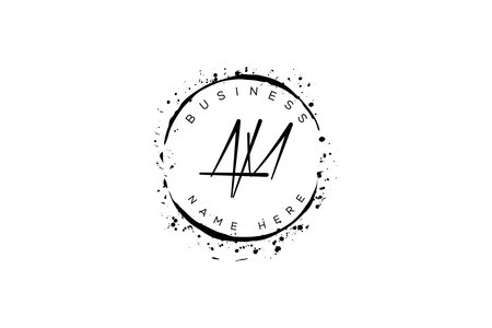 Initial Letter A Design Vector Template. A Letter Design with Circle Splashのイラスト素材