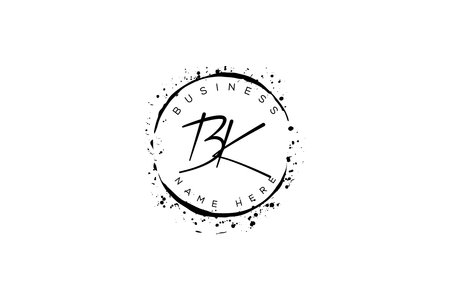 Initial Letter A Design Vector Template. A Letter Design with Circle Splashのイラスト素材
