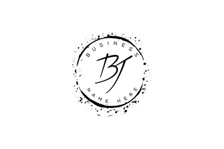 Initial Letter A Design Vector Template. A Letter Design with Circle Splashのイラスト素材