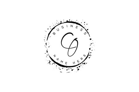 Initial Letter A Design Vector Template. A Letter Design with Circle Splashのイラスト素材