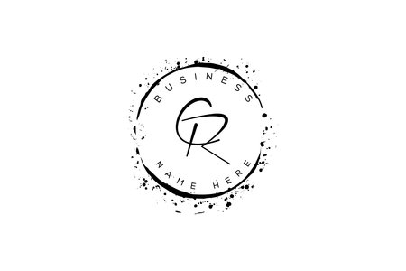 Initial Letter A Design Vector Template. A Letter Design with Circle Splashのイラスト素材