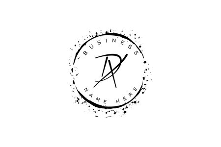 Initial Letter A Design Vector Template. A Letter  Design with Circle Splashのイラスト素材