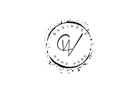 Initial Letter A Design Vector Template. A Letter Design with Circle Splashのイラスト素材