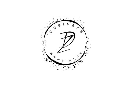 Initial Letter DZ Design Vector Template. DZ Letter  Designのイラスト素材