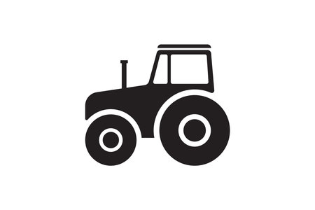Tractor icon isolated on white background. Tractor vector illustration.のイラスト素材