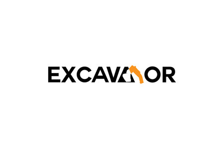 Excavator logo design vector template. Excavator logotype concept.のイラスト素材