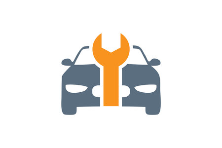 Car Repair Logo Vector Template. Automotive Repair Service Logo Concept.のイラスト素材