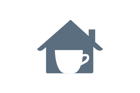 Coffee house icon. Coffee house symbol. Vector illustration.のイラスト素材