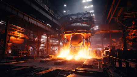 Heavy industry, heavy industry, steelmaking and smelting plantの素材