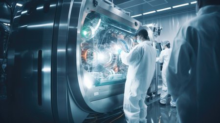 Scientist working in the laboratory. Concept of scientific and technology.の素材