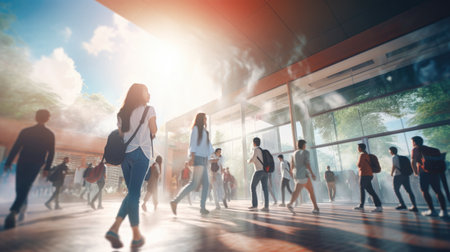 Business People Walking Commuter Cityscape Teamwork Teamwork Collaboration Conceptの素材