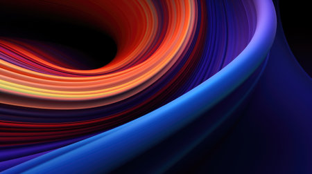 abstract background with smooth lines in blue, orange and purple colorsの素材