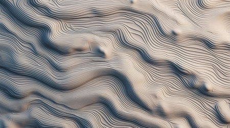 3d rendering of abstract wavy surface. Computer digital background.の素材