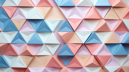 abstract background of multicolored polygonal origami paperの素材