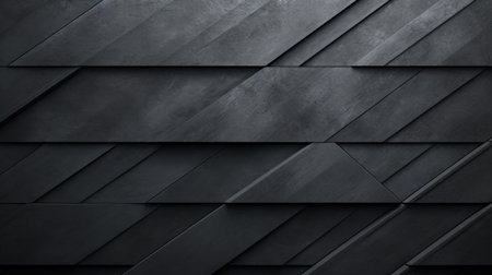 Black abstract geometric background. 3d rendering, 3d illustration.の素材